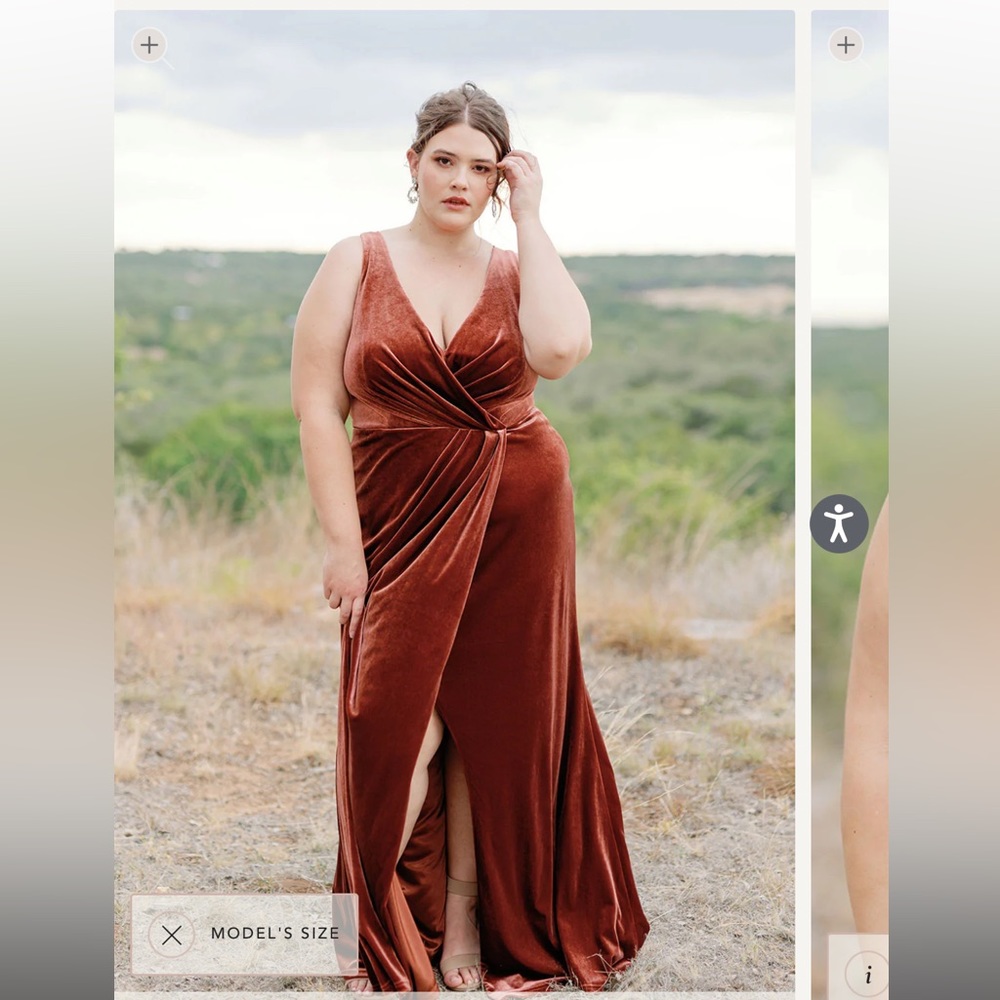 Revelry Blair Velvet Terracotta Dress